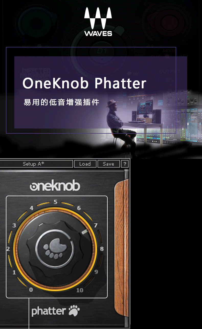 OneKnob Phatter低音增强器音乐制作编曲效果器修音插件(图1)
