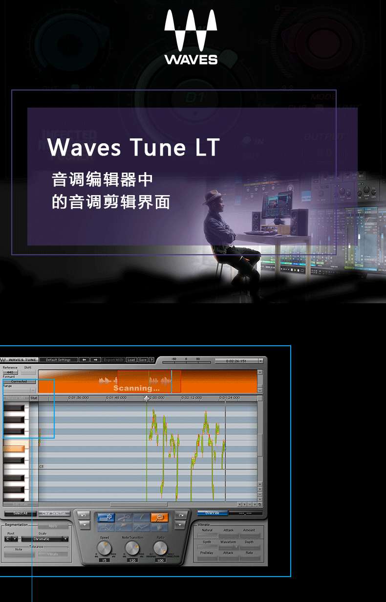Waves Tune LT插件修音调音混音音乐制作编曲(图1)